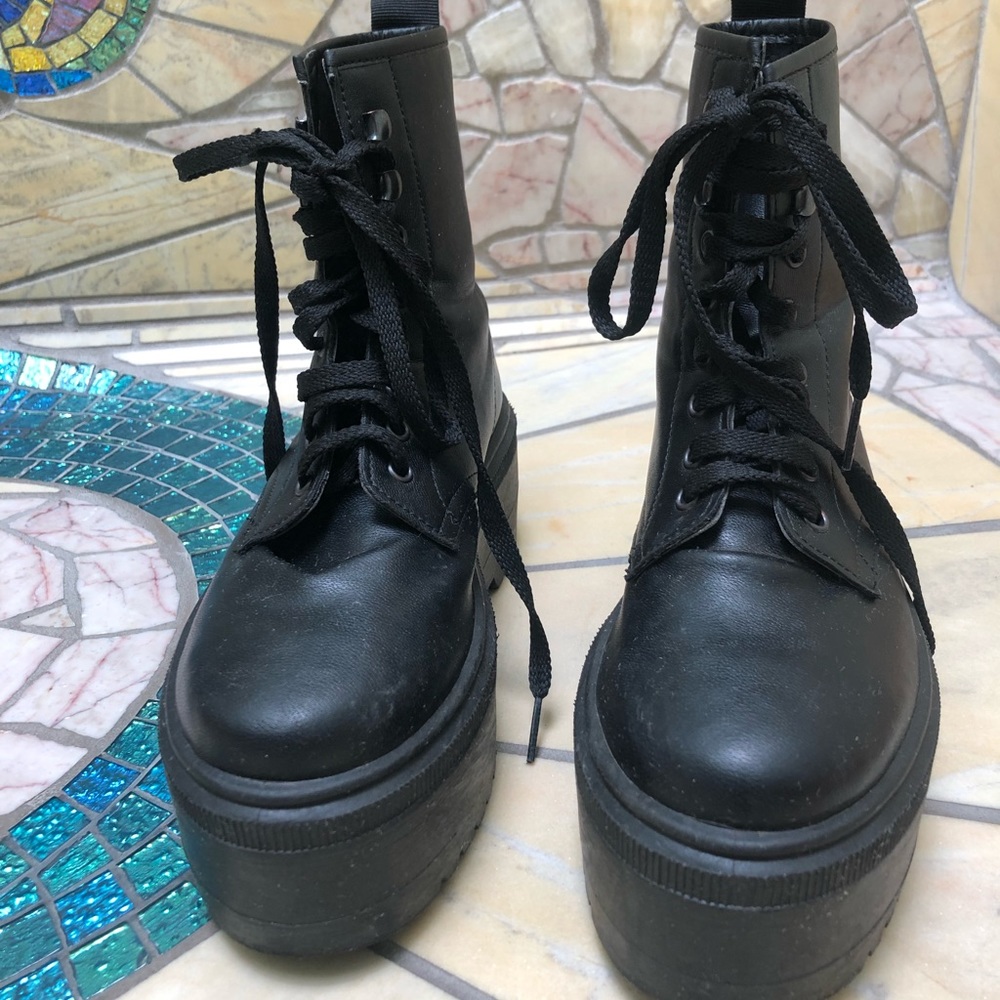 Black ASOS platform boots